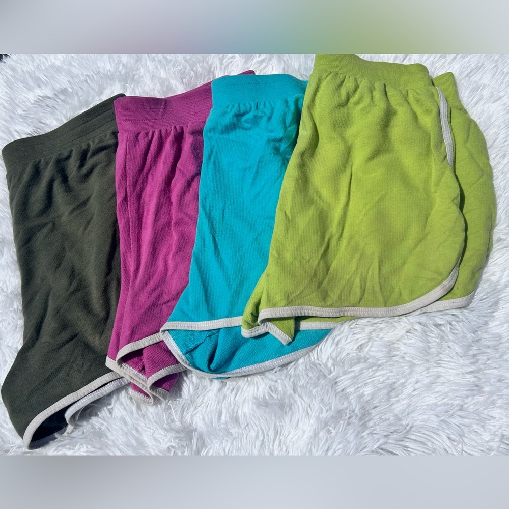 Dolphin Style Athletic Shorts Lounge Bundle - Olive, Magenta, Teal, Lime